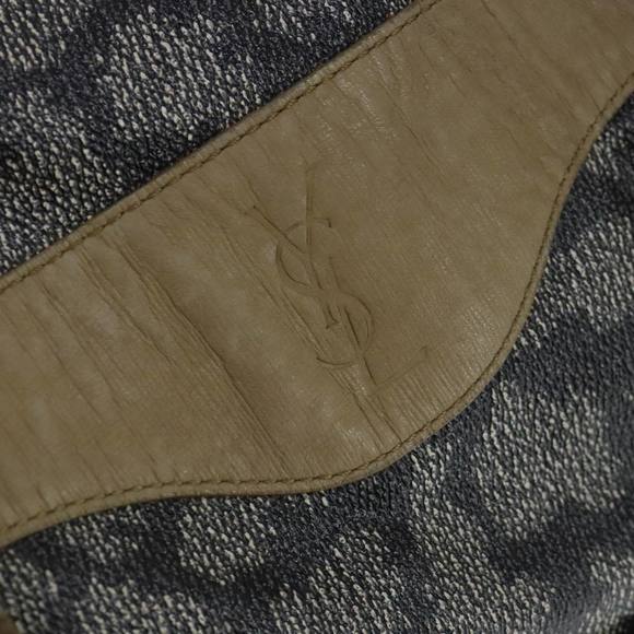 SAINT LAURENT Boston Bag PVC Gray Beige Auth ar12922 - Picture 14 of 16